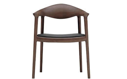 『BRIDGE』アームチェア　木部の色：②ダークブラウン