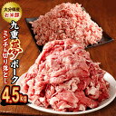 【ふるさと納税】九重夢 ポーク お米豚 ミンチ 切り落とし セット 食べ比べ 合計4.5kg 500g×9パック 九重夢ポーク SPF 切り落とし 切落し豚 豚肉 小分け 真空パック お肉 豚ミンチ ひき肉 挽肉 挽き肉 国産 九州産 大分県産 九重町産 冷凍 送料無料