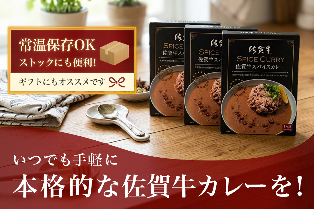 佐賀牛スパイスカレー180g×10個【佐賀牛たっぷり 赤身と脂肪のバランスがよいスネをひき肉使用 トマトベース8種のスパイス ルーに佐賀牛の旨味】K084003