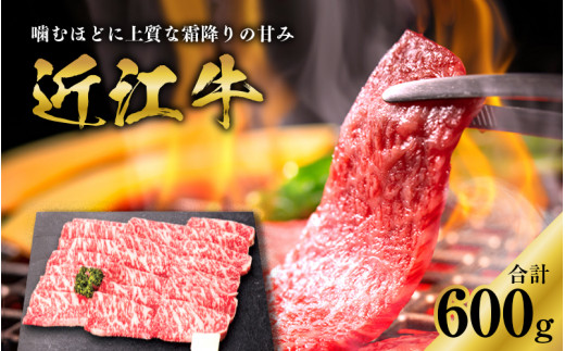 【日本三大和牛】近江牛ロース焼肉用 600g [D-01207]