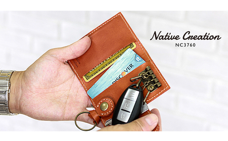 Native Creation 4連キーケース NC3760 栃木レザー【納期1～3カ月】 ファッション小物 本革 二つ折り 工芸品  BROWN