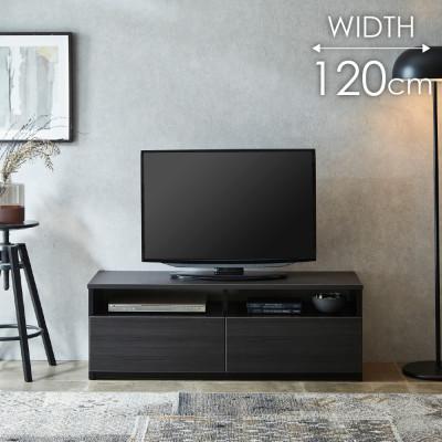 ふるさと納税 大川市 テレビボード 幅120cm 高さ42cm 奥行42cm 黒 木目 【リノア 120】