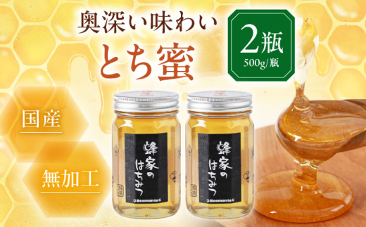 蜂家厳選！はちみつ とち蜜 500g（瓶）×2本　《喜茂別町》【Beemonte】はちみつ 蜂蜜 ハチミツ 国産はちみつ ハニー [AJAS006] 23000 23000円
