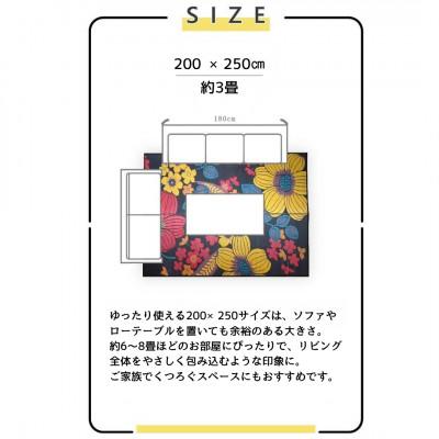 ふるさと納税 柳川市 い草 ラグ  華の恵みふっくら仕上げ《ブラウン》　191cm×250cm |  | 03