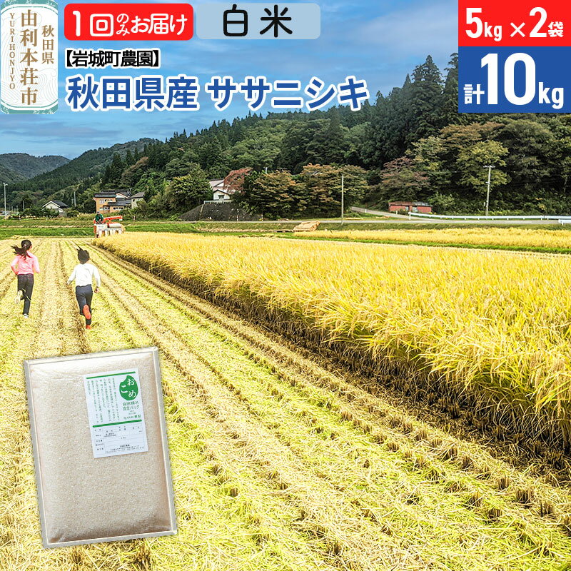 【ふるさと納税】《令和7年産》【白米】ササニシキ 10kg(5kg×2袋) 秋田県 由利本荘市産 令和7年産 真空パック 岩城町農園