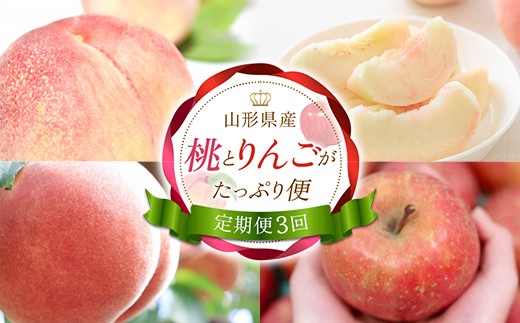 【定期便3回】 桃とりんごがたっぷり便 FSY-2741