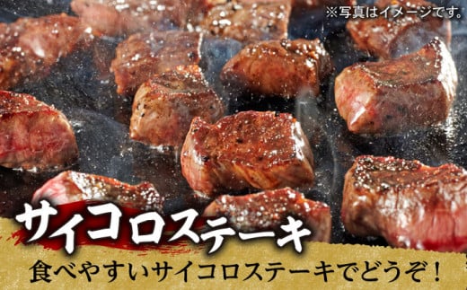 NA65 【全2回定期便】極旨！長崎和牛サーロインステーキ&サイコロステーキ&ハンバーグセット-5