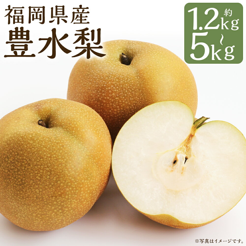 【ふるさと納税】豊水梨 約1.2kg～1.5kg/約3kg/約5kg 選べる内容量 梨 豊水 筑後市産 福岡県産 九州 和梨 フルーツ 果物 送料無料 【2026年8月下旬～9月下旬に順次発送予定】