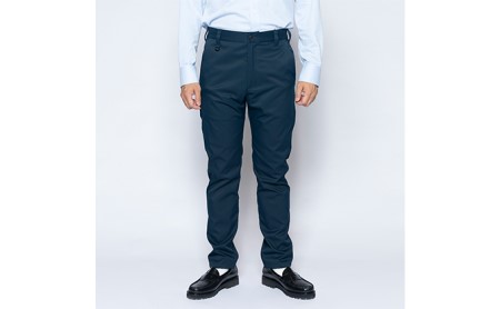 【ふるなび限定】メンズ フルレングスストレートパンツ「ワークウェアスーツ」スーツに見える作業着　丸洗い可 ストレッチ 速乾 部屋干し可 撥水 シワになりにくい　ネイビー FN-Limited-SP フ