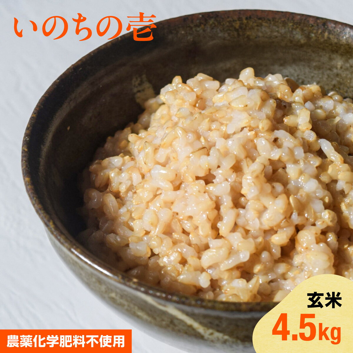 【ふるさと納税】【2026年11月以降発送】いのちの壱・玄米4.5kg（農薬化学肥料不使用）ふるさと納税 米 お米 玄米 いのちの壱 大粒米 無農薬・化学肥料不使用 千葉県 多古町 TAKAF002