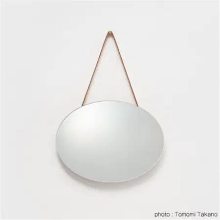 ヒノキのオーバルミラー　スモール(ウレタン塗装)　TSUYAMA FURNITURE【1403744】