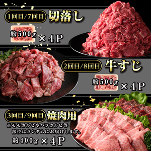 【G01006】＜定期便・全12回(連続)＞鹿児島黒牛 満足定期便・満腹セット(全5種・合計20kg) 鹿児島黒牛 モモ 赤身 ホルモン 霜ぶり 霜降り ステーキ 牛すじ 切り落とし 切落し 焼肉 食
