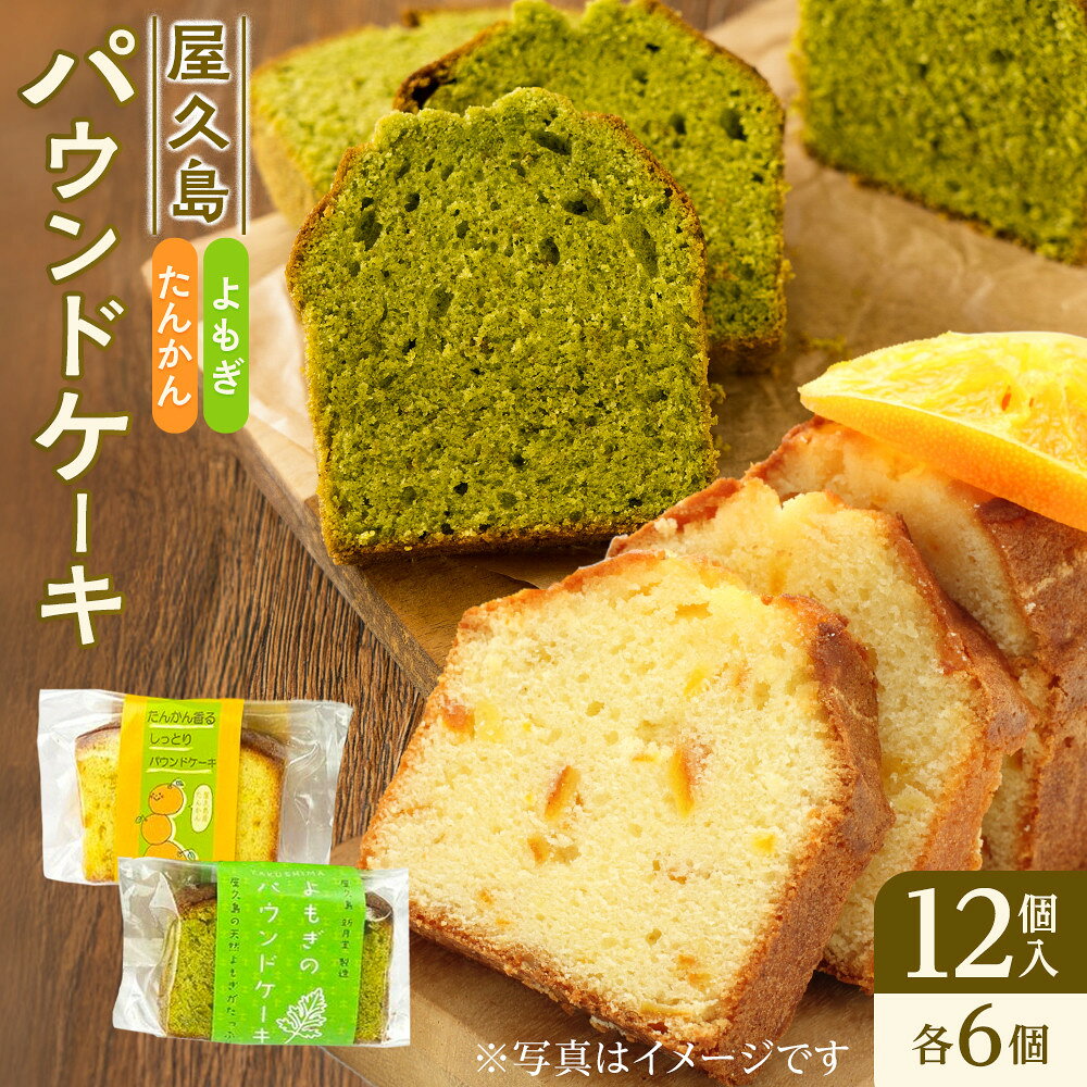 【ふるさと納税】屋久島たんかん・よもぎパウンドケーキ 全12個入(各6個） | 菓子 おかし 食品 人気 おすすめ 送料無料