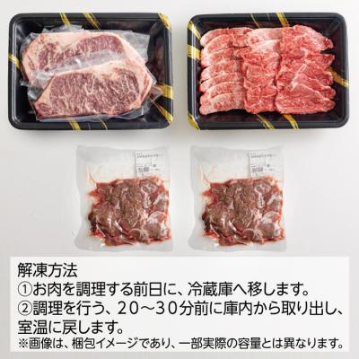 ふるさと納税 高原町 【宮崎県産】黒毛和牛Bセット1kg[ステーキ 焼肉 切り落としの3点セット] TF562 |  | 03