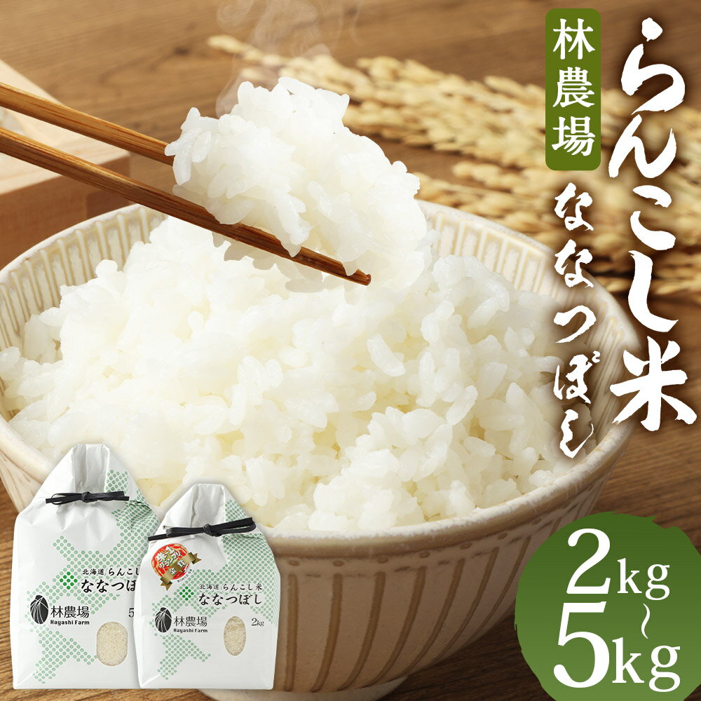 【ふるさと納税】〈令和7年産〉らんこし米 ななつぼし【林農場】 2kg/5kg 選べる内容量 お米 白米 精米 令和7年産 北海道産 送料無料