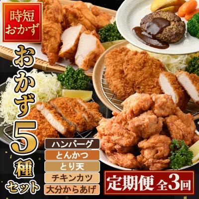 ふるさと納税 佐伯市 <定期便・全3回(4か月毎)>下ごしらえ済み おかず5種セット (5種・合計2.3kg×3回)