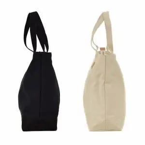 【ファスナー付き】肩かけOK　ポケット・キーフック付きの大容量トート /国産4号帆布（ホワイト）　[George 3] T03047_2