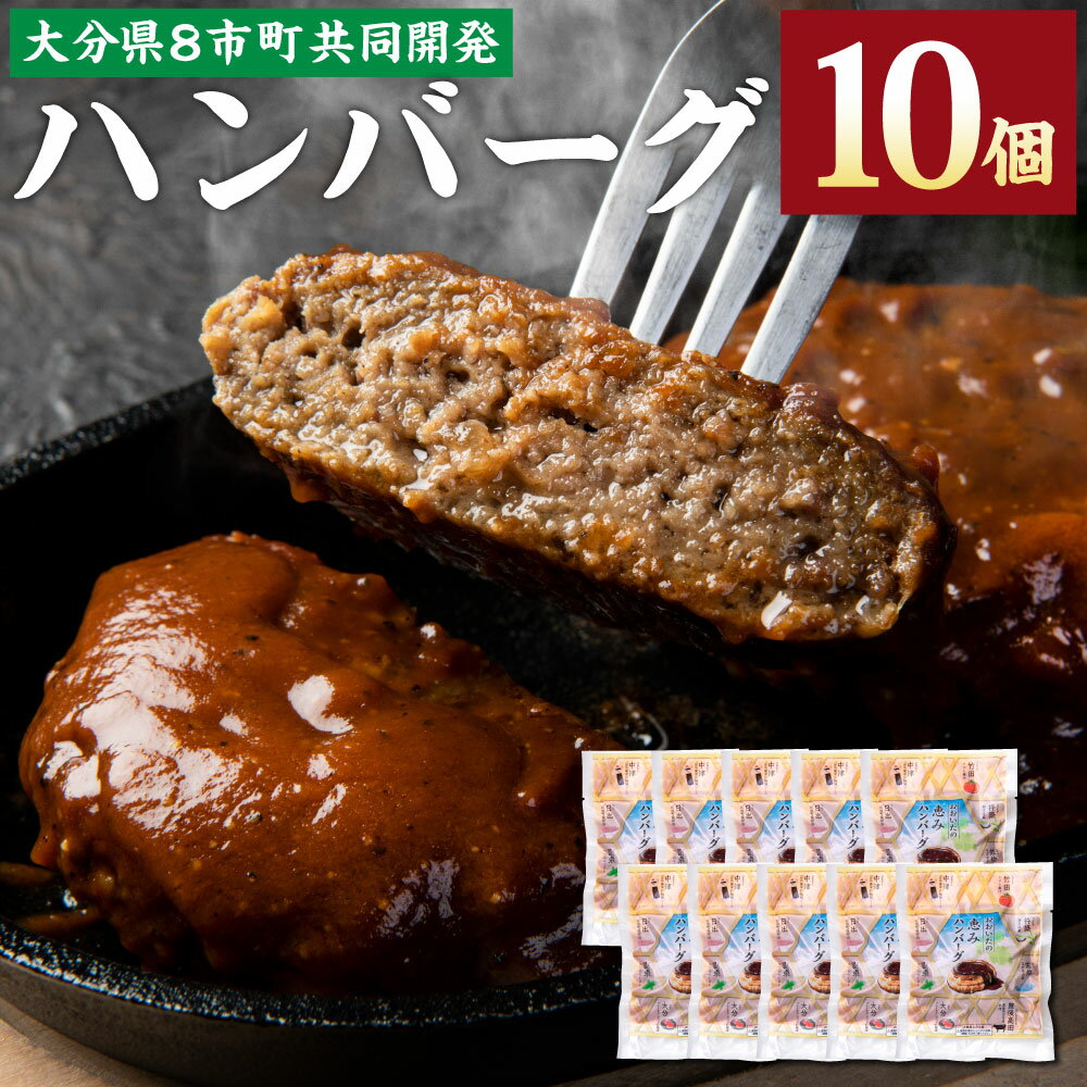 【ふるさと納税】おおいたの恵みハンバーグ 1.6kg 160g×10個 デミグラスソース 個包装 牛肉 豚肉 ハンバーグ おかず お弁当 惣菜 冷凍 九州産 国産 共通返礼品 中津市 豊後高田市 日出町 佐伯市 杵築市 竹田市 国東市 大分市 大分県産 送料無料
