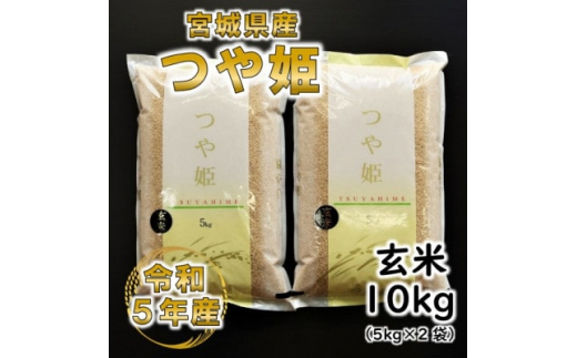 
令和5年産 つや姫 玄米10kg(5kg×2) 宮城県産【1241456】
