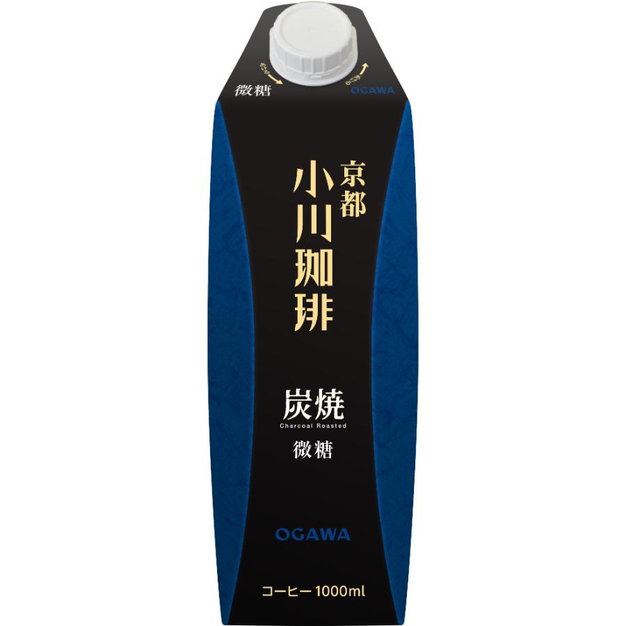 ＜小川珈琲＞炭焼珈琲　アイスコーヒー　微糖1000ml×6本