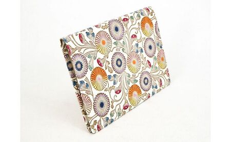 【文庫屋大関】パーソナルホルダー　更紗菊【皮革工芸品】 民芸品 雑貨 日用品 ファイル 多用途 牛革 