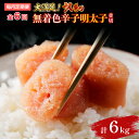 【ふるさと納税】【毎月定期便】大満足!訳あり!無着色辛子明太子　並切 1kg(500g×2p)全6回 送料無料 博多 辛子明太子 名産品 お取り寄せ グルメ 魚卵 魚介 AO065