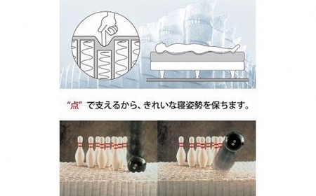 BI46【シモンズ】クィーンベッド BSシェルフスリム 引出付/BSゴールデンバリュー AB2111A ナチュラル