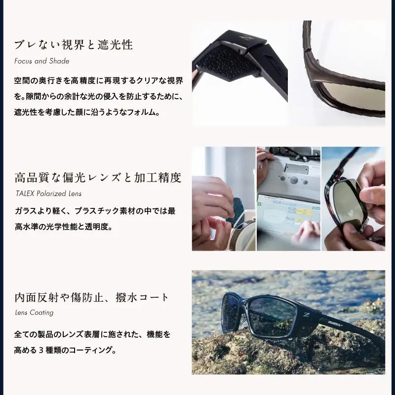 Zeque（ゼクー）偏光サングラス TIDA（ティーダ）F-2189 スモークグラデ / イーズグリーン
