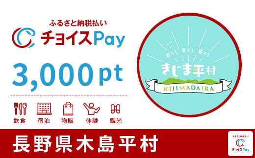 
木島平村チョイスPay 3,000pt（1pt＝1円）【会員限定のお礼の品】
