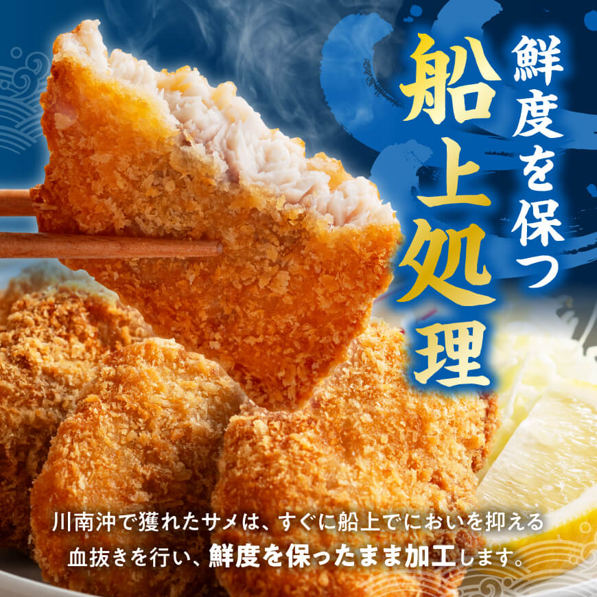 川南獲れフカ（鱶）使用！フカフカフライ　10パック 【 サメ フライ 時短 川南町 通浜直売所 九州 宮崎県 川南町 送料無料 】