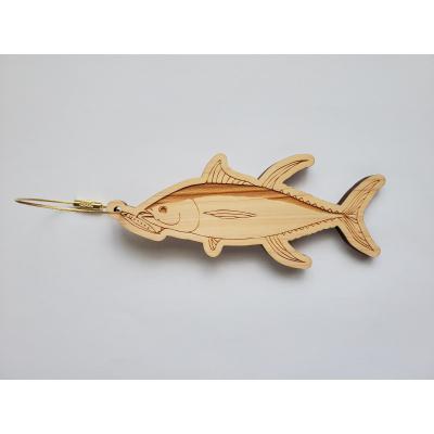 ふるさと納税 佐川町 【キハダマグロ・ゴールド】11種から選べる ヒノキ薫る 魚のウッドキーホルダー