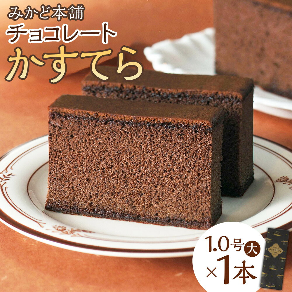 【ふるさと納税】チョコレートかすてら 1.0号（大） 550g（10切） カステラ かすてら ビターチョコレート チョコレート チョコ スイーツ 和菓子 お菓子 おやつ デザート 長崎県 時津町 送料無料