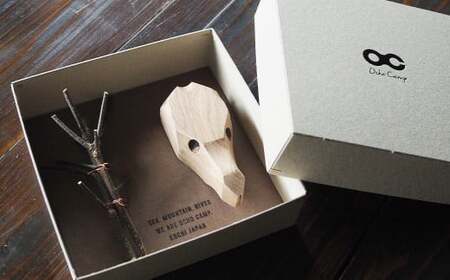 【オーチョキャンプ】壁掛けオブジェ シカ 鹿 オブジェ クルミ材