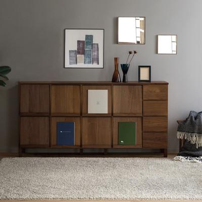 ふるさと納税 筑後市 本棚  レッチェ 180マガジンレコードラック ウォルナット【10年保証】【高野木工】 |  | 01