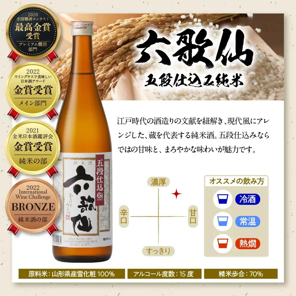 六歌仙 【 山法師 定番セット 】 1,800ml 酒 セット