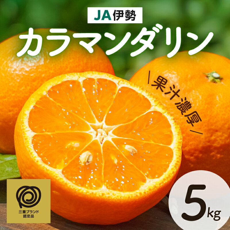 【ふるさと納税】【2027年発送先行予約品】JA カラマンダリン 5kg │ 数量限定 果物 フルーツ 柑橘 みかん オレンジ風温州みかん カラマンダリン ブランド 三重ブランド 旬 春