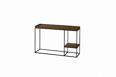 【開梱設置】高野木工 LINIE リニエ コンソールテーブル ウォルナット｜フレーム：ブラック【10年保証】