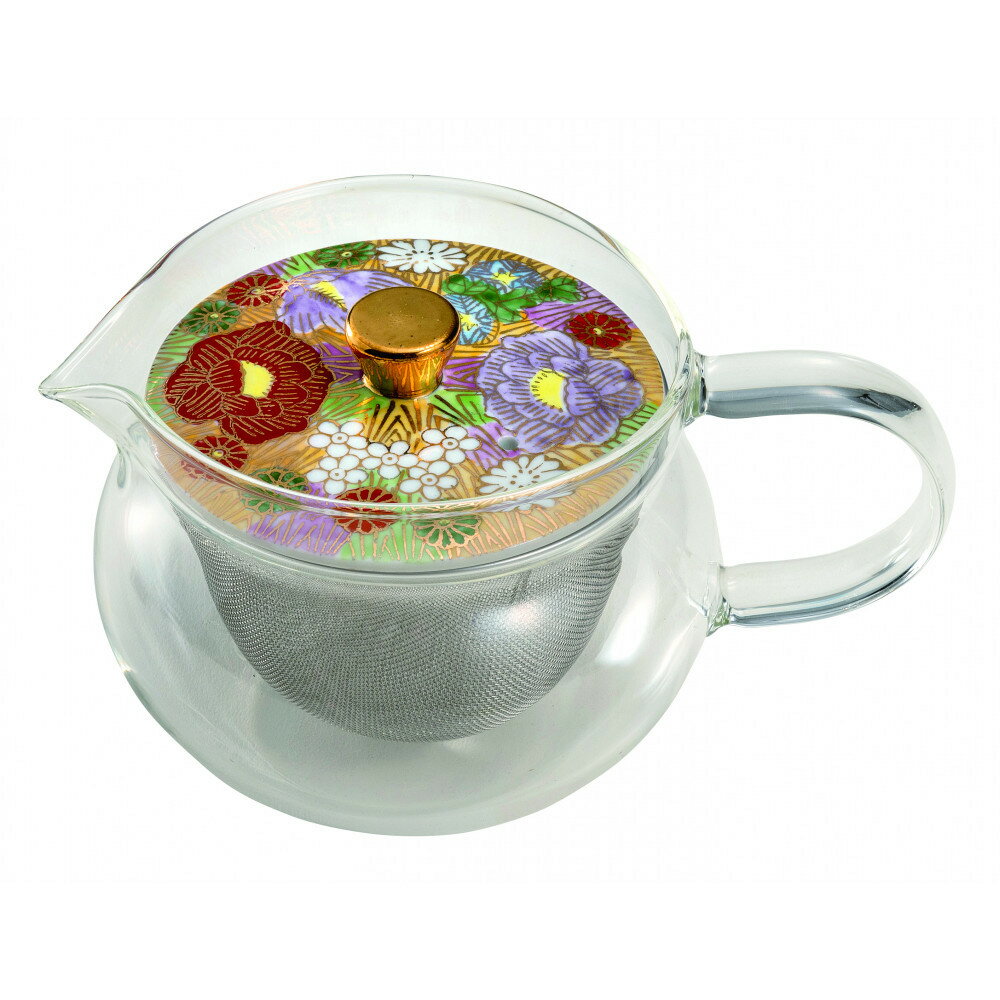 【ふるさと納税】九谷焼 九谷和ポットNAGOMI POT・金花詰　赤