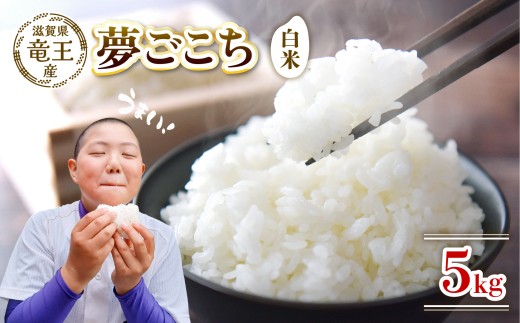 【新米 先行予約】 令和8年産米 予約 夢ごこち 白米 5kg 数量限定 米 滋賀県 竜王町 国産 農家直送 特別栽培米 ゆめごこち  2026年産 国産 農家直送 環境こだわり お米 こめ おこめ 産地直送 送料無料 滋賀県 竜王町 ふるさと納税