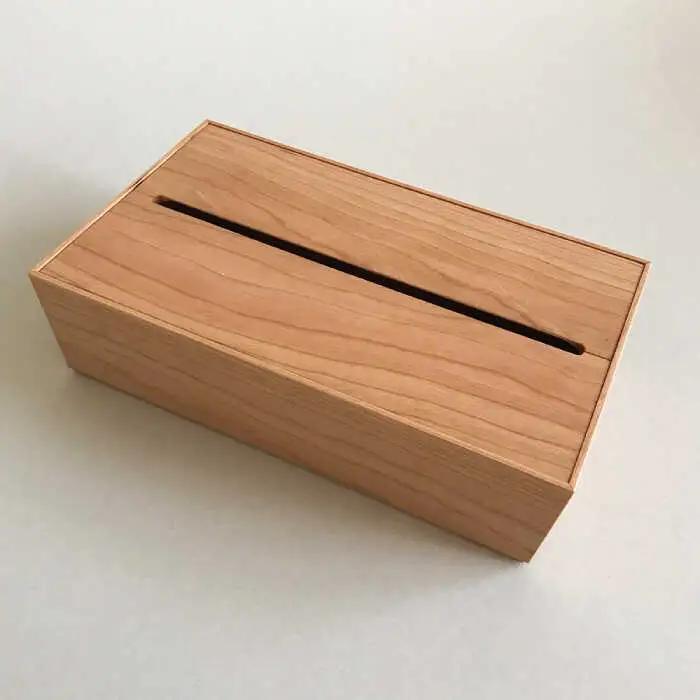 【チェリー素材】ティッシュボックス （大） 糸島市 / 贈り物家具 みはたや [ADD007]