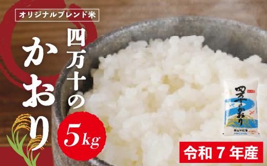 米 5kg 【 令和7年産 】コシヒカリ 香り米 ヒエリ 入り 四万十のかおり 国産 こしひかり 早期受付 ブレンド 精米 白米 ごはん おいしい ふっくら もちもち 高知県 四万十市 四万十 しまんと R8-152