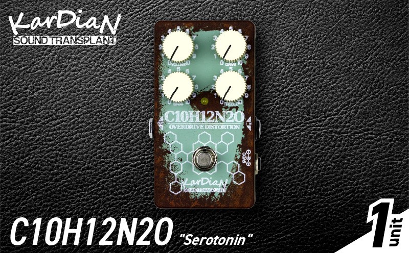 
            C10H12N2O "Serotonin"　ミッドレンジ ピッキングレスポンス ペダル 2EQ トーンスタック オーバードライブサウンド エレキ ギター ベース 楽器 アクセサリ 音響機材 滋賀県 守山市
          