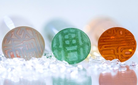 【 宝石印鑑 】シトリン15mm　～ そらのハンコ工房 ～