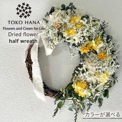 ふるさと納税 糸島市 【選べる4タイプ】ドライフラワー ハーフリース 糸島/tokohana [AOC019]