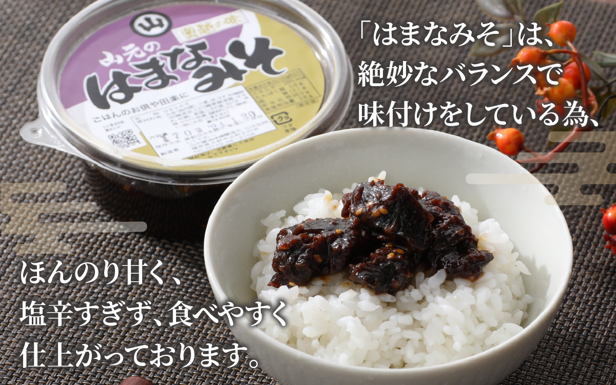 【先行予約】越前大野「山元醤油のはまなみそ」3個セット【冬季限定】【2025年10月初旬より順次発送】