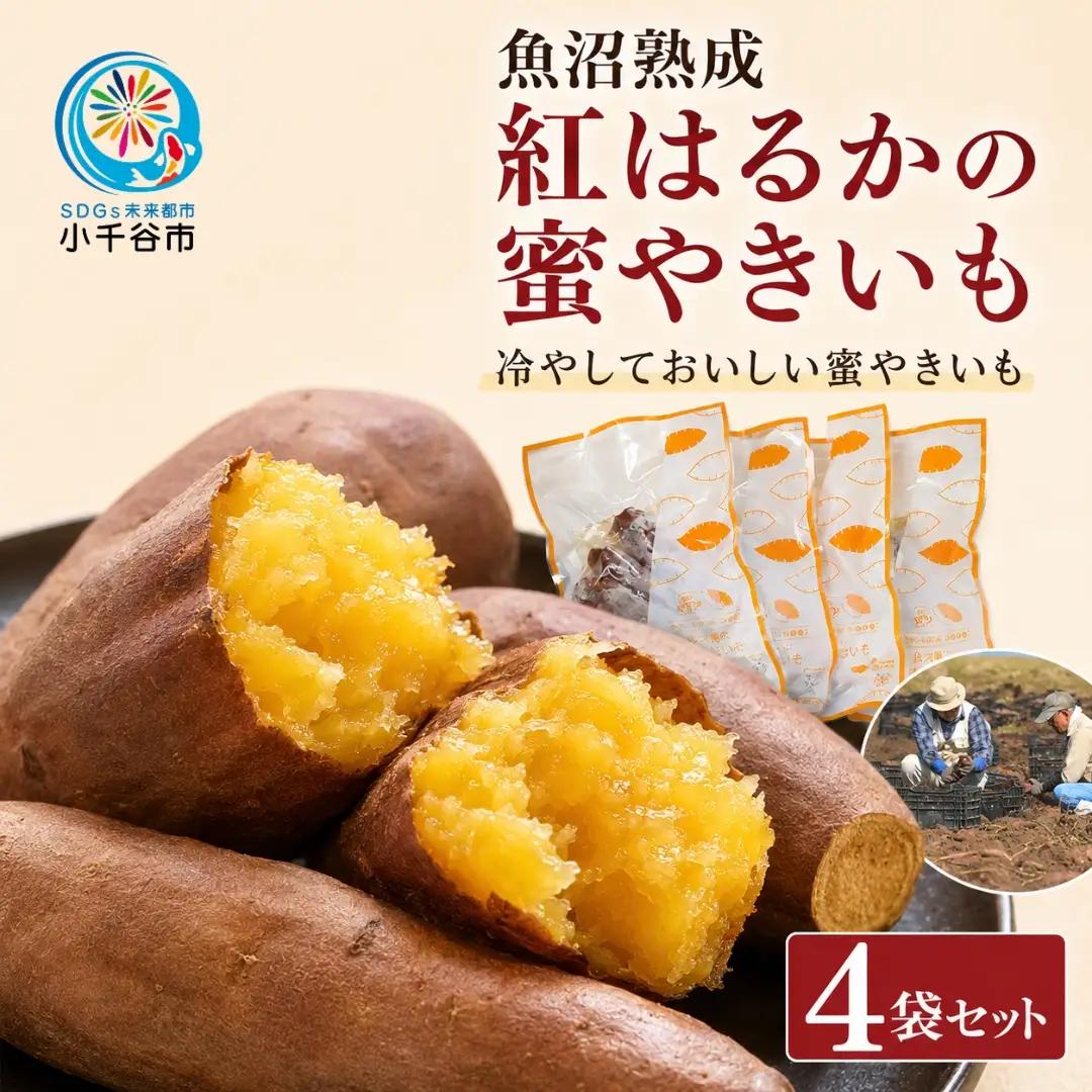 焼き芋 冷やし焼き芋 紅はるか 4袋 ひんやり ねっとり甘い 農園ビギン