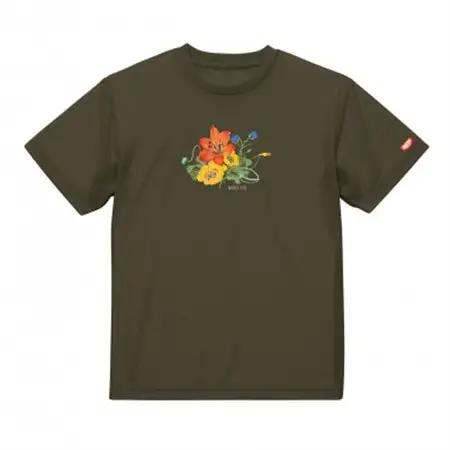 JTTA公認　卓球ユニフォーム【男女兼用(ドライ):Lサイズ】フラワー　オリーブ_装飾品・工芸品  洋服 _【1518846】