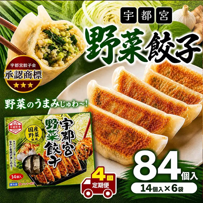 【定期4回】宇都宮野菜餃子 14個入り×6 ケース(1箱)