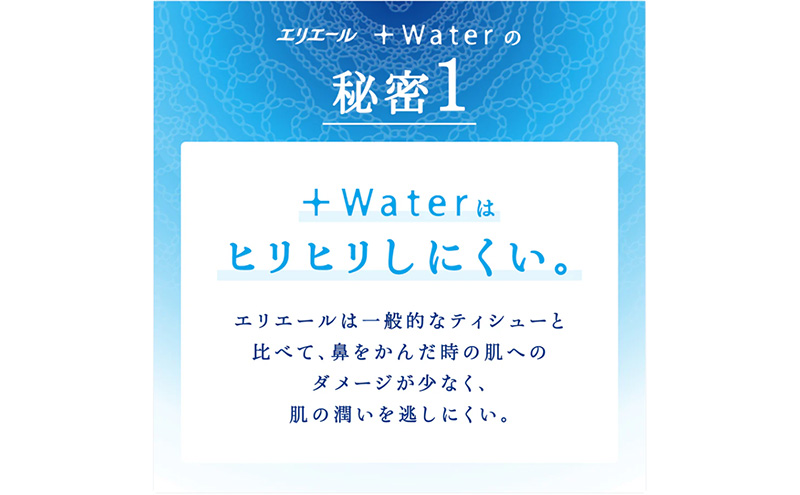 エリエール +Water　180W5箱×10セット 合計50箱　日用品 消耗品 生活用品 ティッシュ ティッシュペーパー ボックスティッシュ 保湿 静岡県 島田市