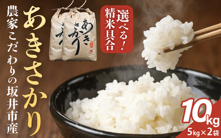 【令和8年産】坂井市産 あきさかり 10kg (5kg×2袋) 【玄米】2026年10月上旬以降順次発送 米 コメ お米 [A-10218_02]
